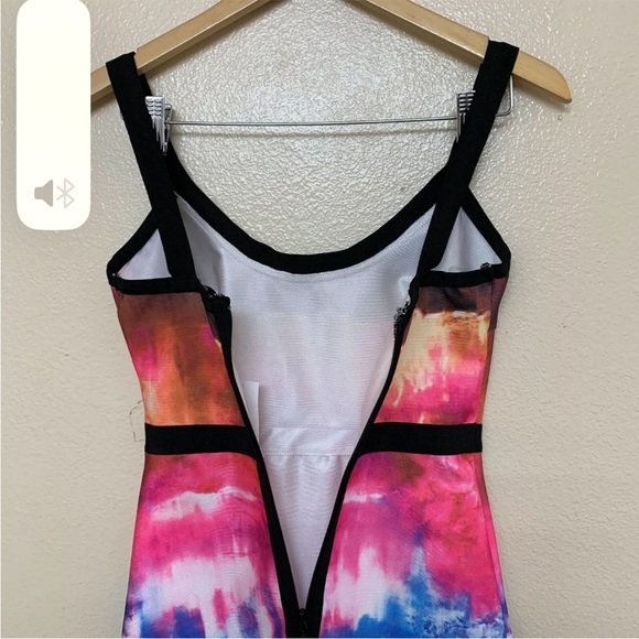 WOW Couture Womens Tie-Dye Party Bodycon Mini Sheath Dress Small Multi Color - Picture 3 of 6